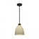 1-Light Large Tapered Cylinder Curved Pendant (254|PNA-8814-18-PLET-MBLK-RIGID)