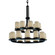 Dakota 21-Light 2-Tier Ring Chandelier (254|POR-8767-10-PLET-MBLK)