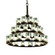 Dakota 36-Light 3-Tier Ring Chandelier (254|GLA-8712-16-CLRT-DBRZ)