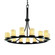 Dakota 15-Light 1-Tier Ring Chandelier (254|CNDL-8715-10-CREM-MBLK)