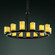 Dakota 15-Light 1-Tier Ring Chandelier (254|CNDL-8715-10-AMBR-MBLK)