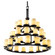 Dakota 36-Light 3-Tier Ring Chandelier (254|CNDL-8712-14-CREM-MBLK)