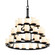 Dakota 36-Light 3-Tier Ring Chandelier (254|CNDL-8712-14-CREM-DBRZ)
