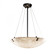 24'' Pendant Bowl w/ Pair Square w/ Points Finials (254|CLD-9662-35-MBLK-F3)