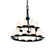 Dakota 21-Light 2-Tier Ring Chandelier (254|CLD-8767-10-MBLK)