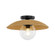Caribe 15'' Rattan Semi-Flush (254|RTN-8289-MBLK)