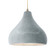 Large Droplet 1-Light Pendant (254|CER-6565-CONC-ABRS-BEIG-TWST)