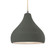 Medium Droplet 1-Light Pendant (254|CER-6563-PWGN-NCKL-BEIG-TWST-LED1-700) Medium Droplet 1-Light Pendant (254|CER-6563-PWGN-NCKL-BEIG-TWST-LED1-700)