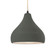 Medium Droplet 1-Light Pendant (254|CER-6563-PWGN-MBLK-BEIG-TWST-LED1-700)