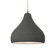 Medium Droplet 1-Light Pendant (254|CER-6563-GRY-NCKL-BEIG-TWST-LED1-700)