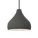 Medium Droplet 1-Light Pendant (254|CER-6563-GRY-MBLK-RIGID-LED1-700)