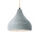 Medium Droplet 1-Light Pendant (254|CER-6563-CONC-MBLK-BEIG-TWST-LED1-700)