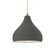 Small Droplet 1-Light Pendant (254|CER-6560-PWGN-ABRS-BEIG-TWST-LED1-700)
