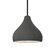 Small Droplet 1-Light Pendant (254|CER-6560-GRY-MBLK-RIGID-LED1-700)