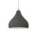 Small Droplet 1-Light Pendant (254|CER-6560-GRY-ABRS-BEIG-TWST-LED1-700)