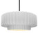 Large Tier Pleated 1-Light Pendant (254|CER-6555-WTWT-MBLK-RIGID)