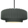 Large Tier Pleated 1-Light Pendant (254|CER-6555-PWGN-MBLK-RIGID)