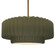 Large Tier Pleated 1-Light Pendant (254|CER-6555-MGRN-BRSS-RIGID-LED1-700)