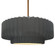 Large Tier Pleated 1-Light Pendant (254|CER-6555-GRY-BRSS-RIGID-LED1-700)