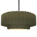 Large Tier Pleated 1-Light Pendant (254|CER-6555-MGRN-MBLK-RIGID)