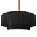 Large Tier Pleated 1-Light Pendant (254|CER-6555-CRB-BRSS-RIGID)
