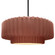 Large Tier Pleated 1-Light Pendant (254|CER-6555-CLAY-MBLK-RIGID)
