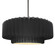 Large Tier Pleated 1-Light Pendant (254|CER-6555-BLK-NCKL-RIGID)