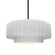 Medium Tier Pleated 1-Light Pendant (254|CER-6553-WTWT-MBLK-RIGID)