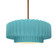 Medium Tier Pleated 1-Light Pendant (254|CER-6553-RFPL-BRSS-RIGID-LED1-700)