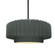 Medium Tier Pleated 1-Light Pendant (254|CER-6553-PWGN-MBLK-RIGID-LED1-700)