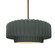 Medium Tier Pleated 1-Light Pendant (254|CER-6553-PWGN-BRSS-RIGID-LED1-700)