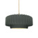 Medium Tier Pleated 1-Light Pendant (254|CER-6553-PWGN-BRSS-BEIG-TWST-LED1-700)