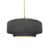 Medium Tier Pleated 1-Light Pendant (254|CER-6553-GRY-BRSS-BEIG-TWST-LED1-700)