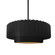 Medium Tier Pleated 1-Light Pendant (254|CER-6553-CBGD-MBLK-RIGID-LED1-700)