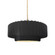 Medium Tier Pleated 1-Light Pendant (254|CER-6553-CRB-BRSS-BEIG-TWST)