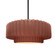 Medium Tier Pleated 1-Light Pendant (254|CER-6553-CLAY-MBLK-RIGID)