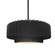 Medium Tier Pleated 1-Light Pendant (254|CER-6553-BLK-MBLK-RIGID-LED1-700)