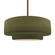 Large Tier 1-Light Pendant (254|CER-6545-MGRN-BRSS-RIGID)