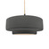 Large Tier 1-Light Pendant (254|CER-6545-GRY-MBLK-BEIG-TWST-LED1-700)