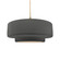 Large Tier 1-Light Pendant (254|CER-6545-GRY-BRSS-BEIG-TWST)