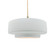 Medium Tier 1-Light Pendant (254|CER-6543-WHT-BRSS-BEIG-TWST-LED1-700)