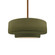 Medium Tier 1-Light Pendant (254|CER-6543-MGRN-BRSS-RIGID-LED1-700)
