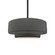 Medium Tier 1-Light Pendant (254|CER-6543-GRY-MBLK-RIGID)