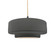 Medium Tier 1-Light Pendant (254|CER-6543-GRY-MBLK-BEIG-TWST)