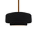 Medium Tier 1-Light Pendant (254|CER-6543-BLK-BRSS-RIGID-LED1-700)