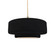 Medium Tier 1-Light Pendant (254|CER-6543-BLK-BRSS-BEIG-TWST)