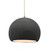 Medium Globe 1-Light Pendant (254|CER-6533-GRY-NCKL-BEIG-TWST-LED1-700)