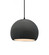 Small Globe 1-Light Pendant (254|CER-6530-GRY-MBLK-BKCD)