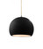 Small Globe 1-Light Pendant (254|CER-6530-BLK-NCKL-BEIG-TWST-LED1-700)
