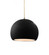 Small Globe 1-Light Pendant (254|CER-6530-BLK-ABRS-BEIG-TWST-LED1-700)